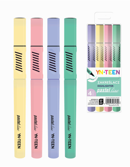 Highlighters 4 colors Pastell Interdruk
