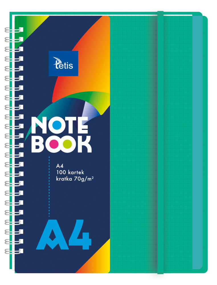 A4 marine notebook with PP binding