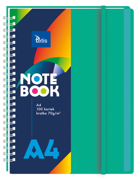 A4 marine notebook with PP binding