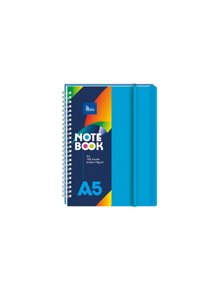 A5 blue circular notebook with PP binding