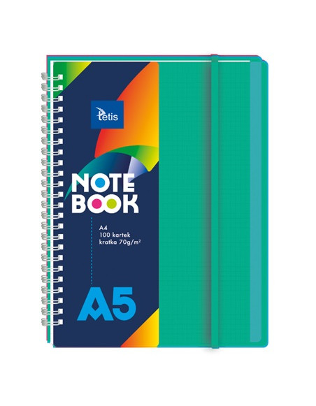 A5 marine notebook with PP binding