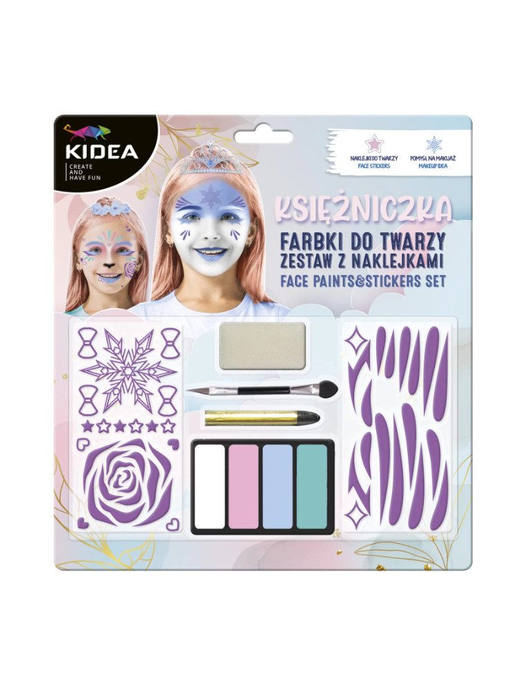 Face Paints Set With Princess Kidea Stickers