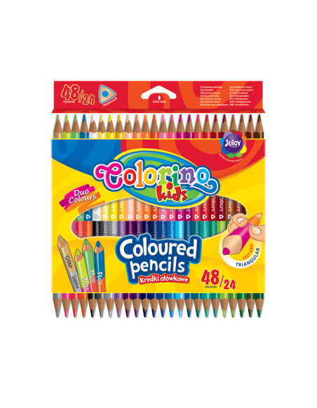 Two-color triangular crayons 18pcs/ 36 col.