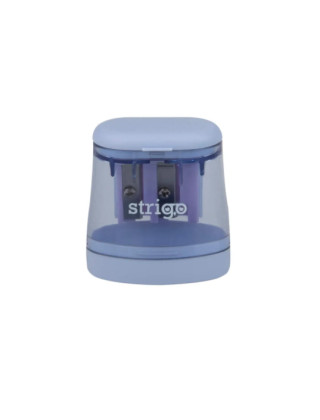 STRIGO sharpener in two thicknesses with a container, transparent