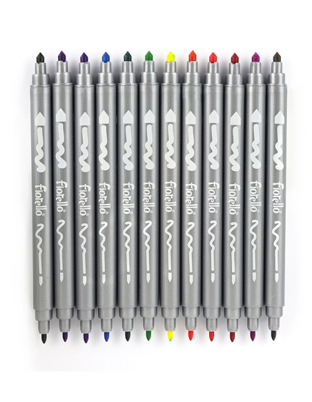 BIMARKER double-sided Fiorello markers, 12 colors