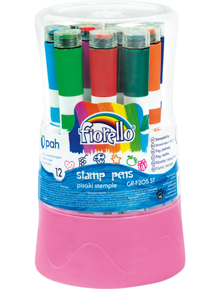 Fiorello stamping pens in 12 colors