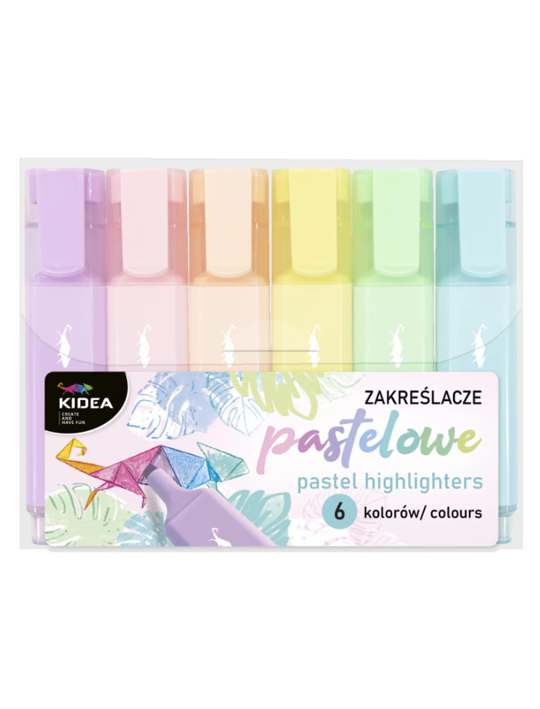 PASTEL HIGHLIGHTERS 6 COLORS KIDEA